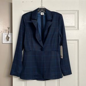 **NWT** Cabi Navy checked blazer